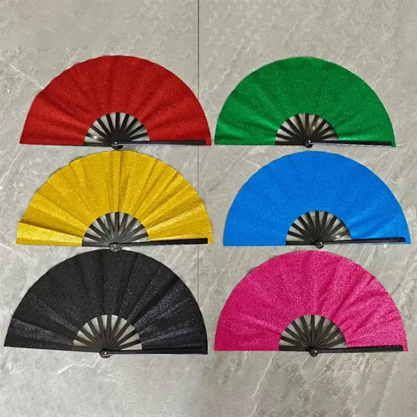 13in Glitter Folding Hand Fan