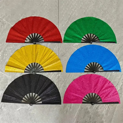 13in Glitter Folding Hand Fan