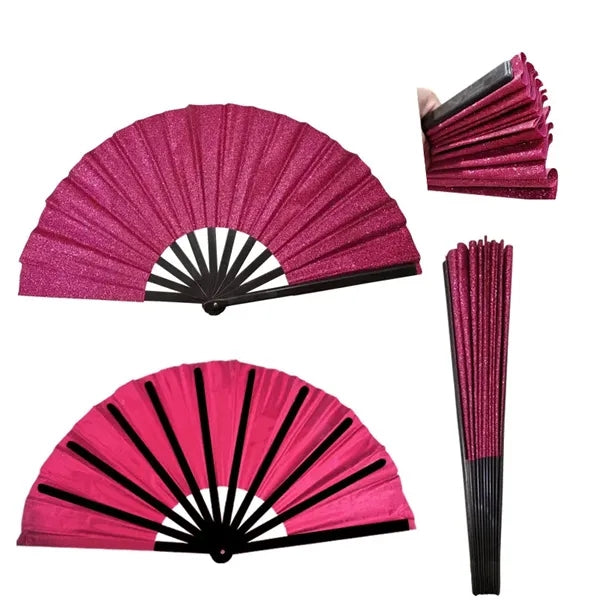 13in Glitter Folding Hand Fan