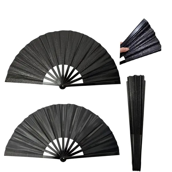 13in Glitter Folding Hand Fan