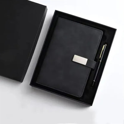 A5 Leather Notebook with Pen Gift Box