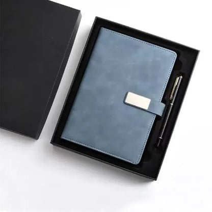 A5 Leather Notebook with Pen Gift Box