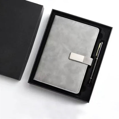 A5 Leather Notebook with Pen Gift Box