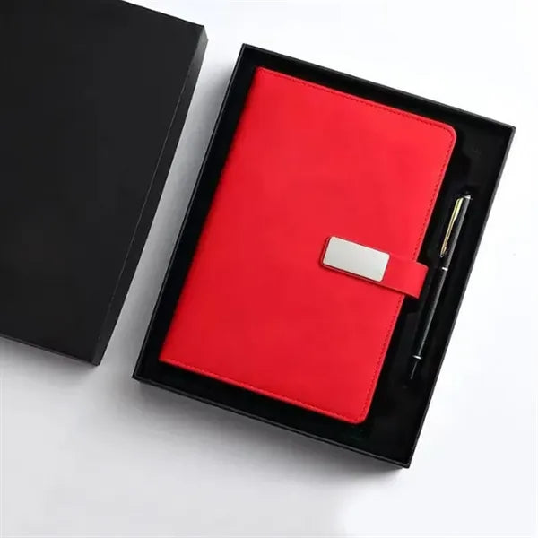 A5 Leather Notebook with Pen Gift Box