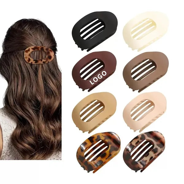 Oval Acrylic Hair Clips