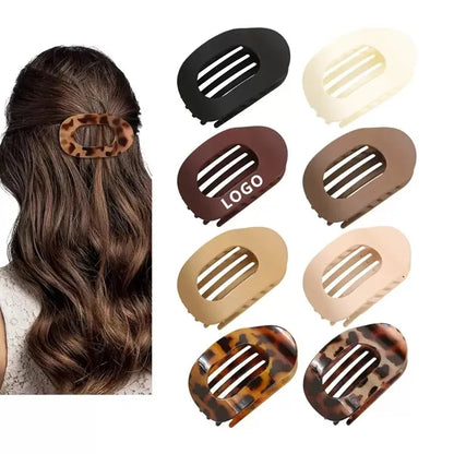 Oval Acrylic Hair Clips