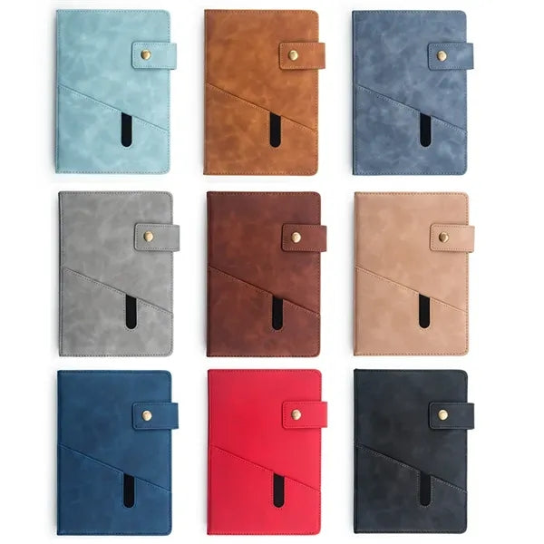 A5 Lined Leather Journal Notebook Set