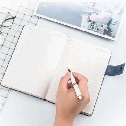 A5 Lined Leather Journal Notebook Set