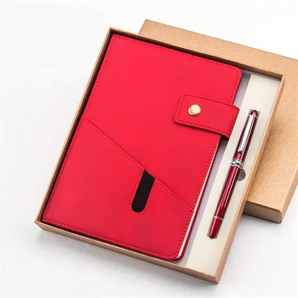 A5 Lined Leather Journal Notebook Set