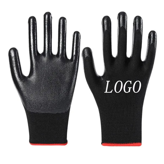 Thickened wear-resistant work rubber labor protection gloves
