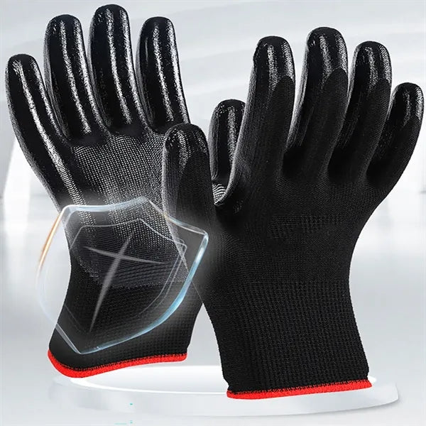 Thickened wear-resistant work rubber labor protection gloves