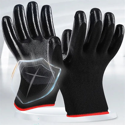 Thickened wear-resistant work rubber labor protection gloves