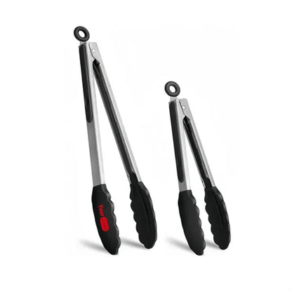 9 Inch 600 Fahrenheit Heat Resistant Kitchen Silicone Tongs