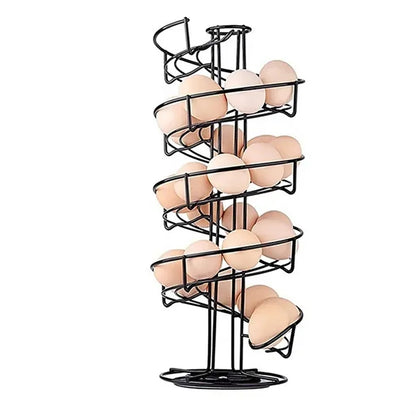 Spiral Design Metal Egg Skelter Dispenser Rack