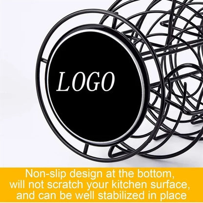 Spiral Design Metal Egg Skelter Dispenser Rack