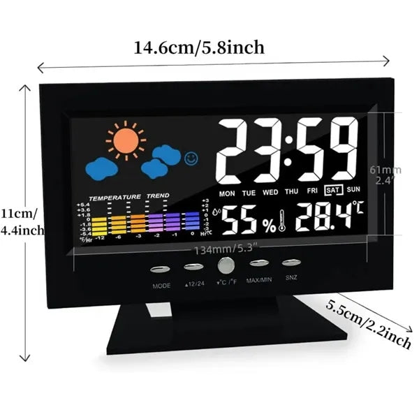 LED Weather Forecast Alarm Clock