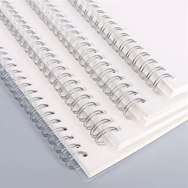 160 Pages Frosted PP Clear Cover A5 Spiral Notebook