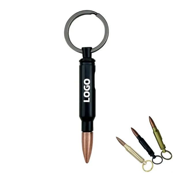Metal Bullet Bottle Opener Keychain