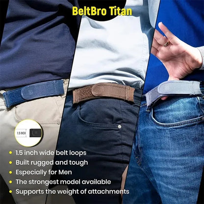 Nylon Elastic Waist Belt with Hook and Loop Fastener