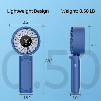 ABS PC Rechargeable Long Battery Life Handheld Mini Fan
