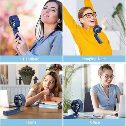 ABS PC Rechargeable Long Battery Life Handheld Mini Fan