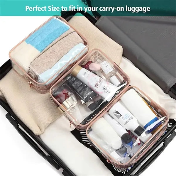 PVC Portable Premium 3D Transparent Makeup Organizer Bag