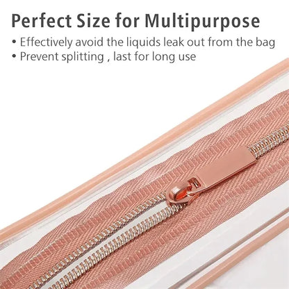 PVC Portable Premium 3D Transparent Makeup Organizer Bag