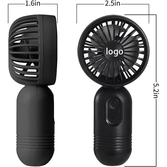 ABS Mini Portable Handheld Fan 5 1/5" x 2 1/2"