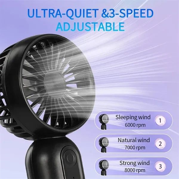 ABS Mini Portable Handheld Fan 5 1/5" x 2 1/2"