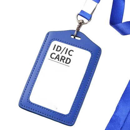 Premium Genuine Leather ID Badge Holder