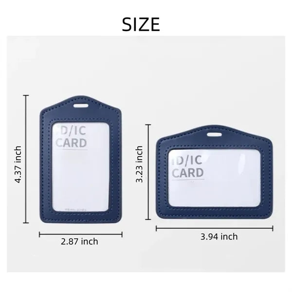 Premium Genuine Leather ID Badge Holder