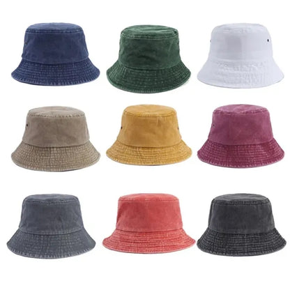 22 4/5 Cotton Solid Color Retro Minimalist Fisherman Hat