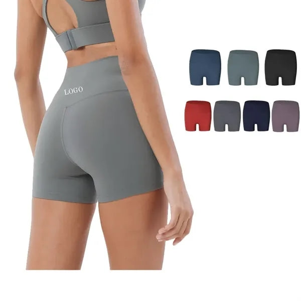 Womens High Waist Scrunch Butt Biker Shorts
