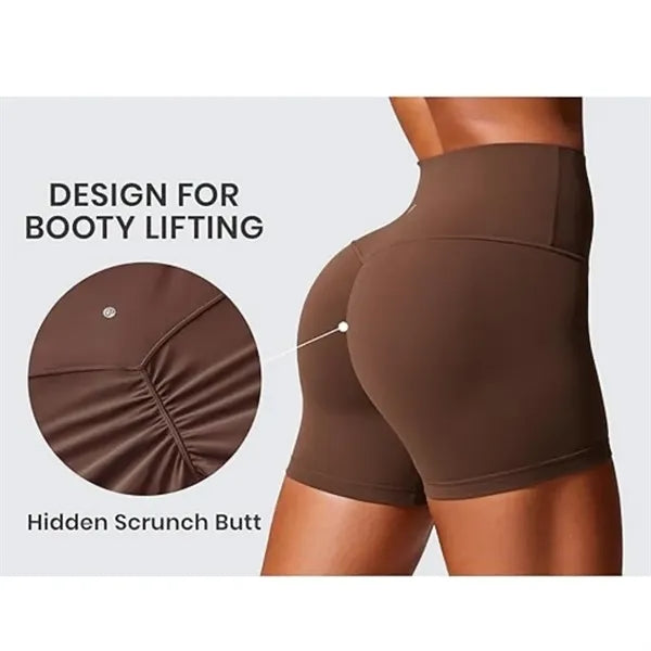 Womens High Waist Scrunch Butt Biker Shorts