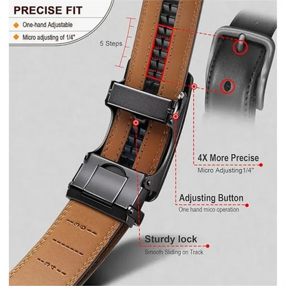 Men Oxfords Slide Ratchet Belt For Gift