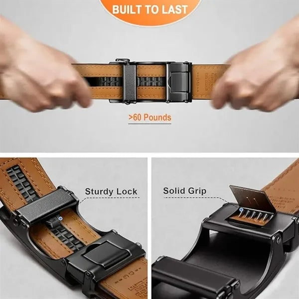 Men Oxfords Slide Ratchet Belt For Gift