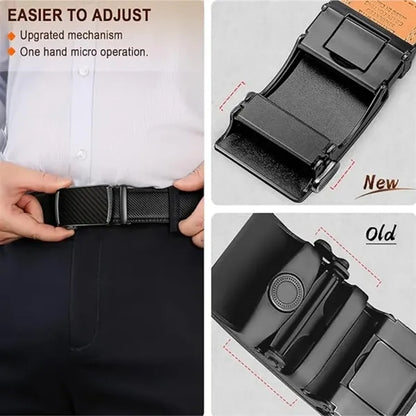 Men Oxfords Slide Ratchet Belt For Gift
