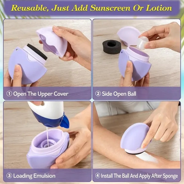 Free Refillable Roll on Sponge Sunscreen Applicator