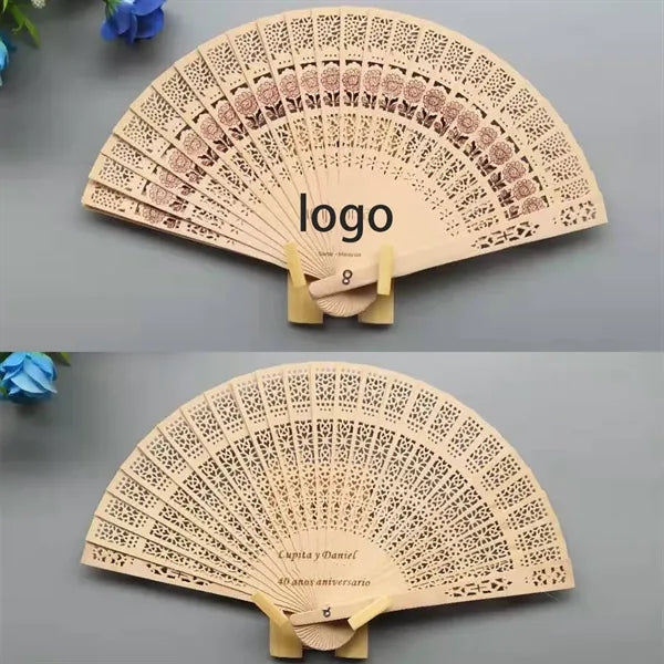 Wooden Handheld Fans Ornaments