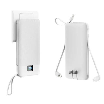 Power Bank with Plug 10000mAh Fast Charging