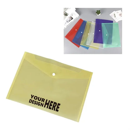 A4 Clear PVC File Folder With Button