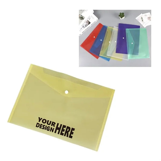 A4 Clear PVC File Folder With Button