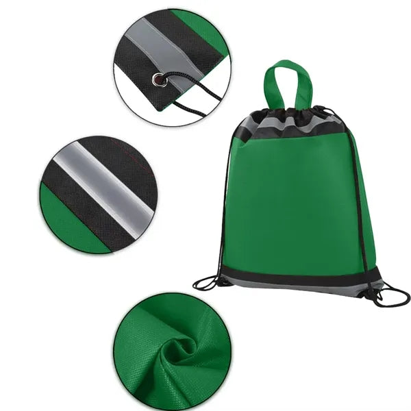 Reflective Non Woven Drawstring Backpack