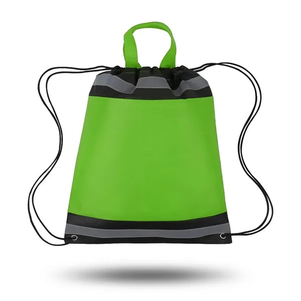 Reflective Non Woven Drawstring Backpack