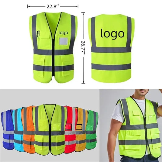 Reflective Safety Multipocket Vest