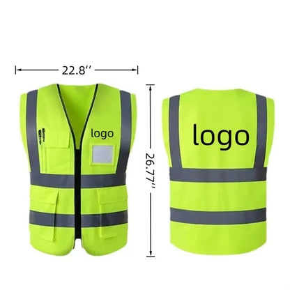 Reflective Safety Multipocket Vest