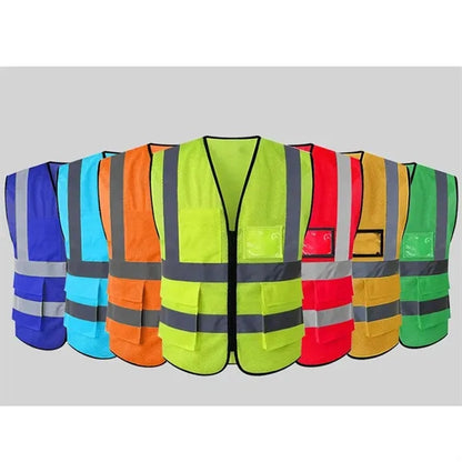 Reflective Safety Multipocket Vest