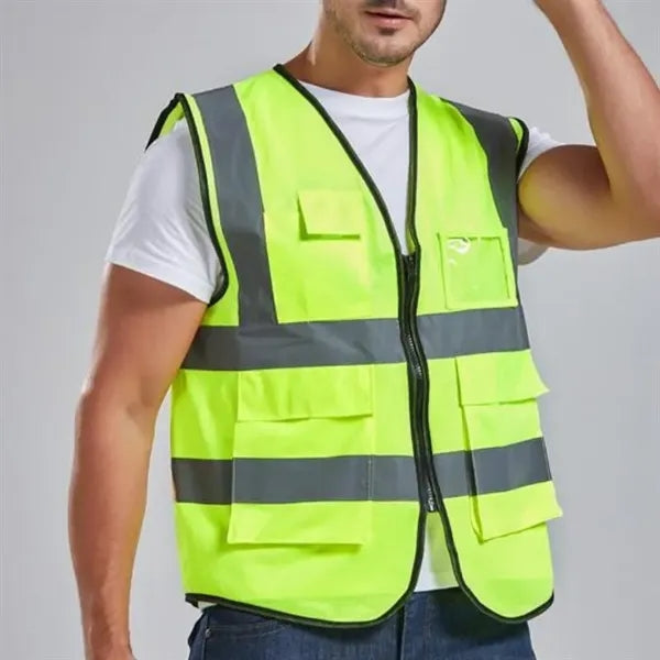 Reflective Safety Multipocket Vest
