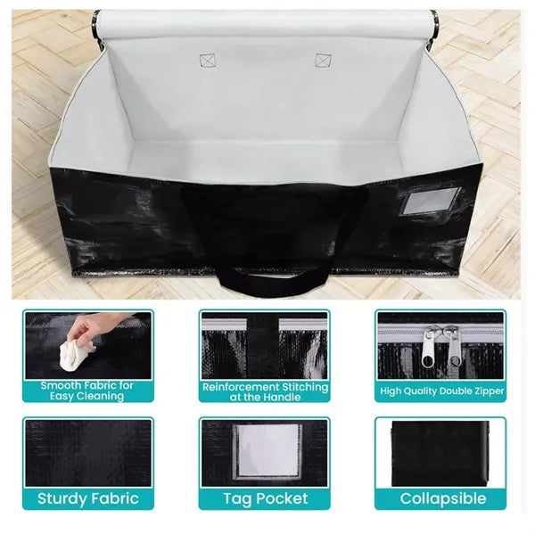 Heavy Duty Large Moving Bags with Strong Zipper&Handles