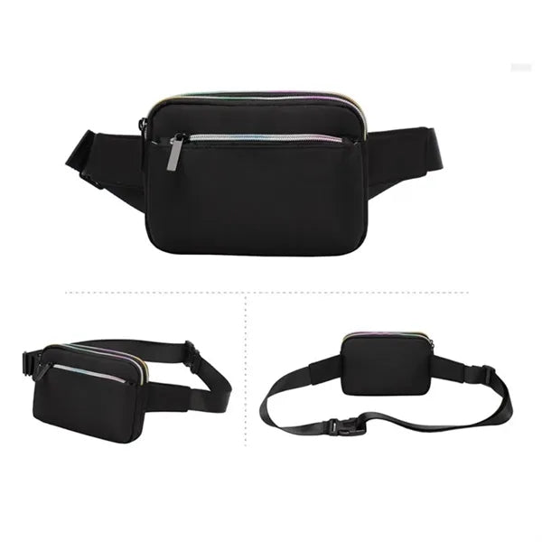 Crossbody Fanny Pack with Colorful Zipper